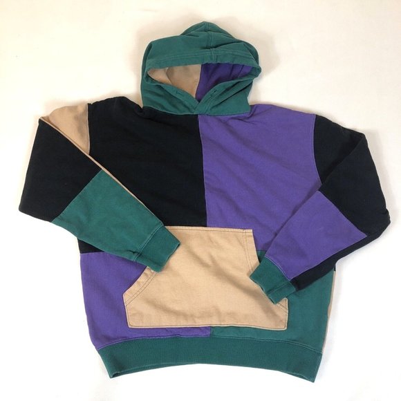 Urban Outfitters Other - Urban Outfitters Colorblock Sweatshirt Hoodie Size Small Pocket Multicolor